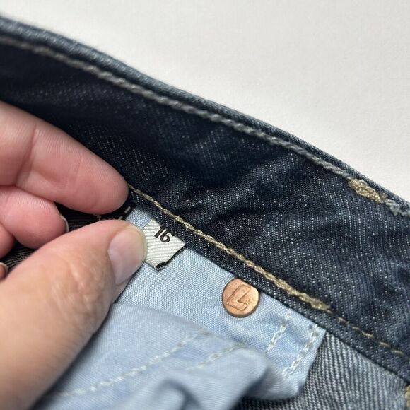 7 For All Mankind Slimmy Youth Denim Jeans Girl’s 16 Dark Wash - Picture 5 of 8